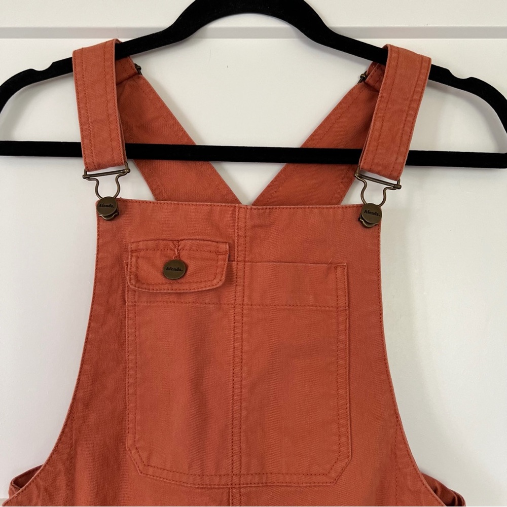 Women’s Rust Orange Short Overalls Jumper - Picture 3 of 7